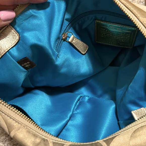 Coach Beautiful Metallic Tan Poppy Bag - Picture 12 of 12